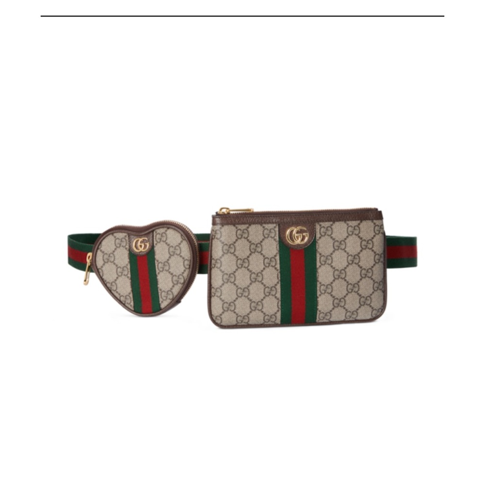 Gucci Beige Monogram Belt Bag Duo